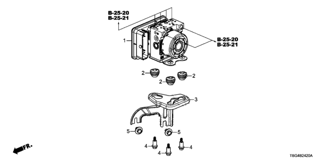 2018 Honda Civic Set Diagram for 57100-TBG-A02