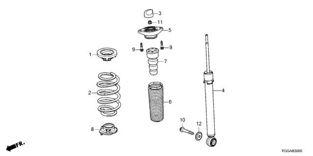 2021 Honda Civic Rear Shock Absorber Diagram