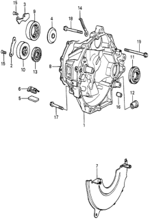 1979 Honda Prelude 5MT Clutch Housing Diagram