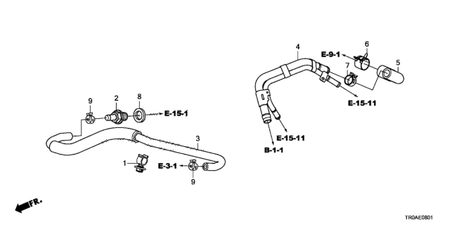 2013 Honda Civic PCV Tube (2.4L) Diagram