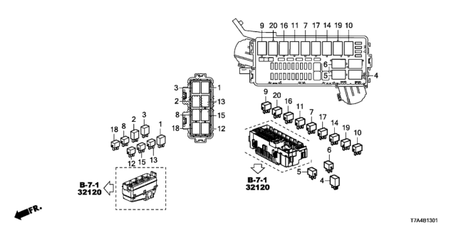 2020 Honda HR-V 5 Door SPORT (AWD CELAYA) KA CVT Control Unit (Engine Room) Diagram 2