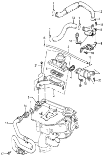 1982 Honda Accord Bolt, Flare Connecting Diagram for 90075-PA6-310