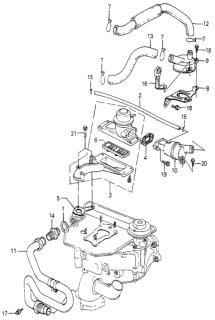 1982 Honda Accord Gasket B, Air Suction Valve Diagram for 18766-PB1-000