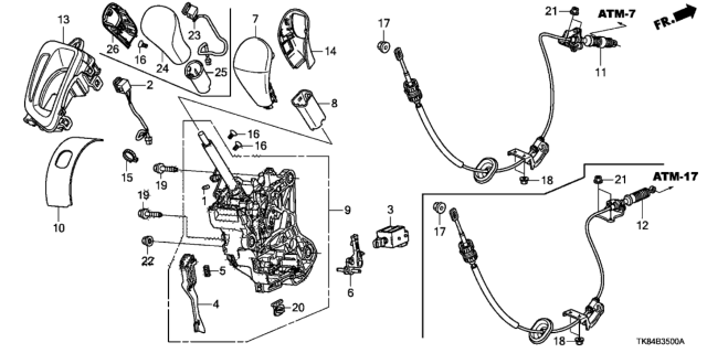 2013 Honda Odyssey Select Lever Diagram