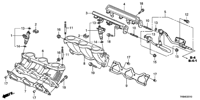 2014 Honda Odyssey Fuel Injector Diagram