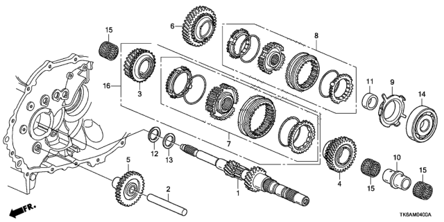 2013 Honda Fit 5 Door FIT (SAYAMA PLANT) KA 5MT MT Mainshaft Diagram