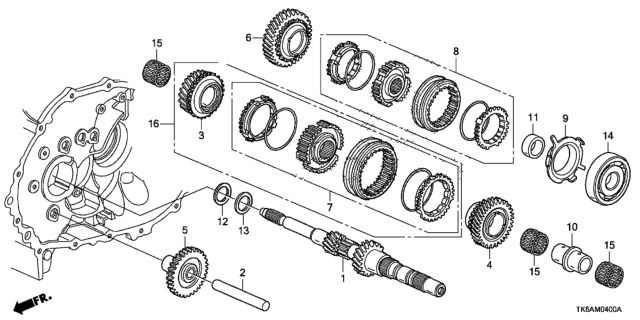 2013 Honda Fit MT Mainshaft Diagram