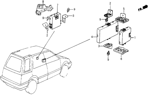 1985 Honda Civic 5 Door DX KA 5MT Controller Diagram