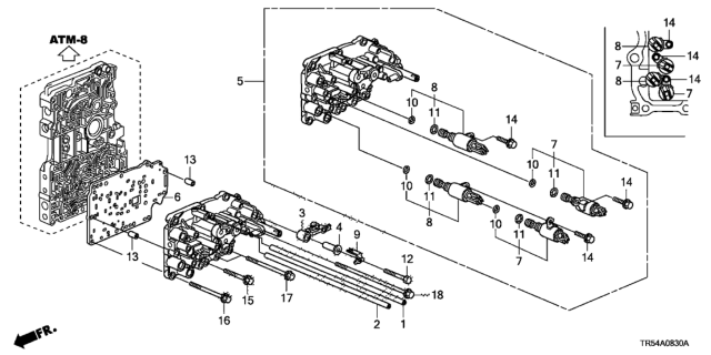 2012 Honda Civic AT Servo Body Diagram