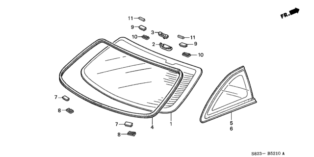 2002 Honda Accord Cover, Terminal *NH220L* (CLEAR GRAY) Diagram for 73223-S84-A01ZD