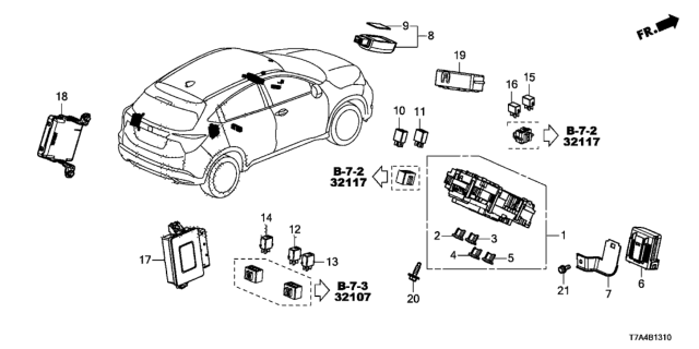 2020 Honda HR-V HEATER UNIT Diagram for 81289-T7A-S21