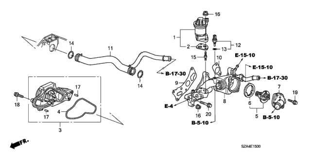 2014 Honda Pilot Water Pump - Sensor Diagram