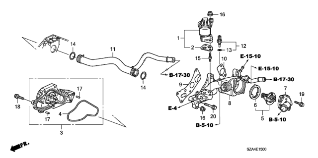 2010 Honda Pilot Water Pump - Sensor Diagram