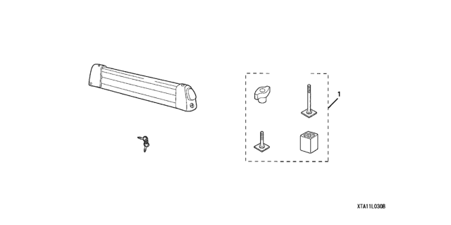 2007 Honda Ridgeline Ski Attachment Diagram 1