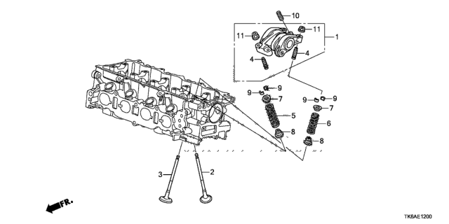 2013 Honda Fit Valve - Rocker Arm Diagram