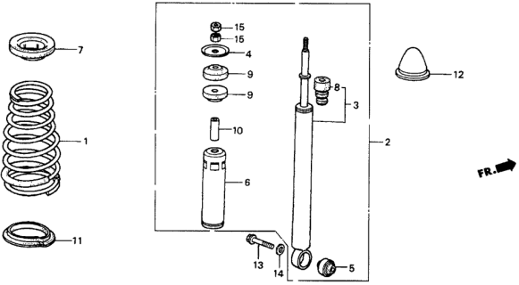 Rubber, Rear Spring Seat (Upper) Diagram for 52691-SD9-003
