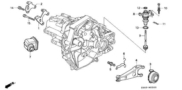 1995 Honda Civic MT Clutch Release Diagram