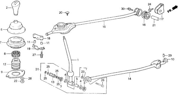 1988 Honda Civic Extension, Change Diagram for 54301-SH5-A00