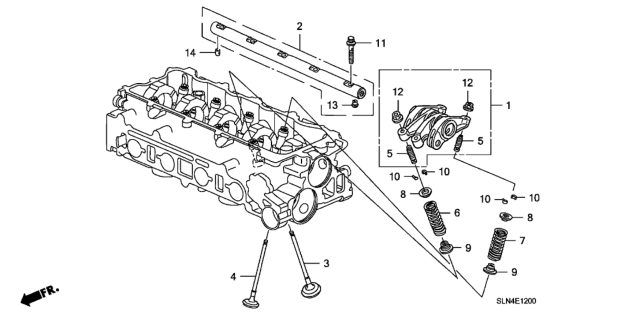 2008 Honda Fit Valve, In. Diagram for 14711-PWC-000