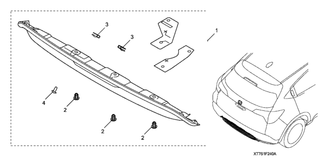 2020 Honda HR-V Rear Lower Trim Diagram