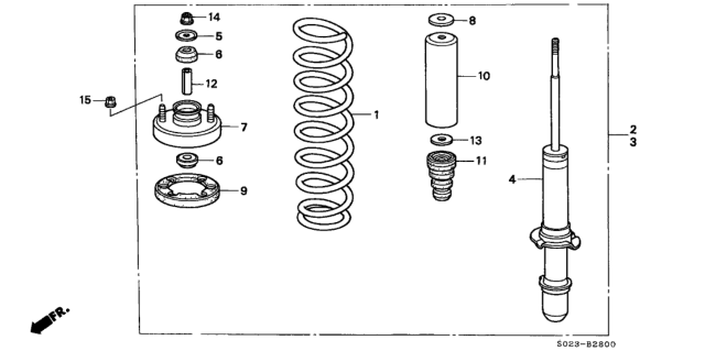 1996 Honda Civic Front Shock Absorber Diagram