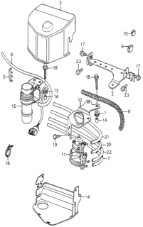 1980 Honda Accord Switch, Vacuum Diagram for 36185-PB2-681