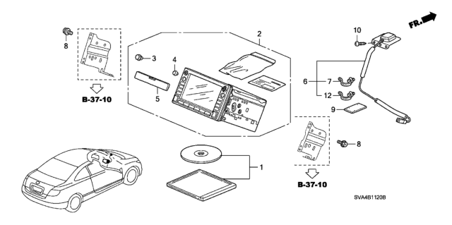 2008 Honda Civic Set Navigation *YR334L* Diagram for 39540-SVA-A01ZBRM