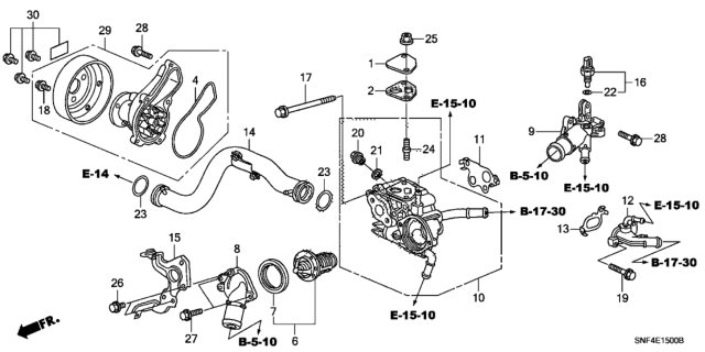 2007 Honda Civic Water Pump Diagram