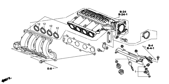 2012 Honda CR-Z 3 Door EX KA 6MT HPD- Injector Assy, Fuel Diagram