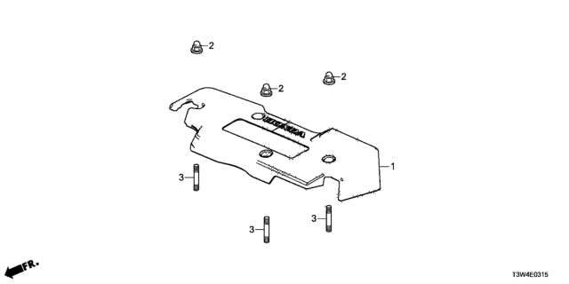 2015 Honda Accord Hybrid Cover Complete, Engine Diagram for 12500-5K1-A00