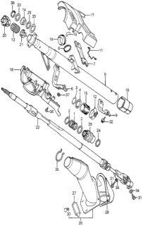 1981 Honda Prelude Circlip (Outer) (25MM) Diagram for 94510-25000