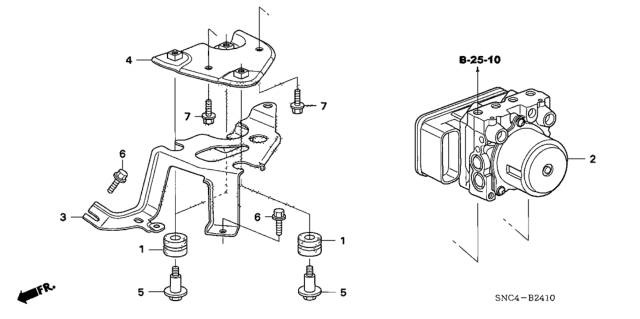 2007 Honda Civic ABS Modulator Diagram