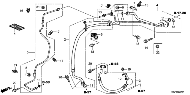 2012 Honda Civic Hose Complete, Suction Diagram for 80312-TR2-A02