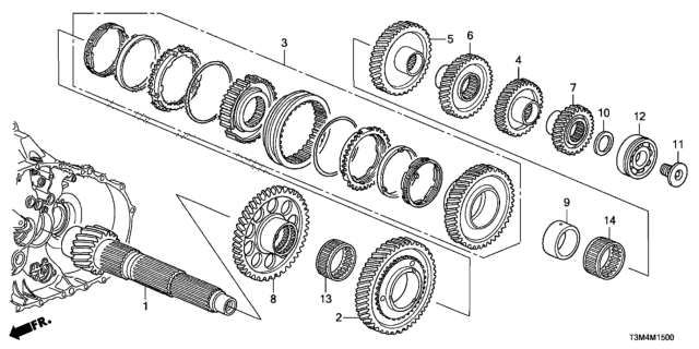 2017 Honda Accord MT Countershaft (V6) Diagram