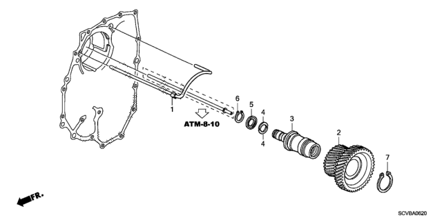 2011 Honda Element AT Idle Shaft Diagram