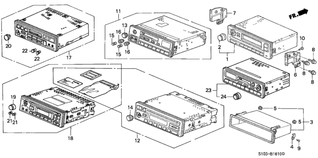 1997 Honda CR-V Radio Diagram