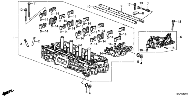 2017 Honda Civic Cylinder Head (2.0L) Diagram