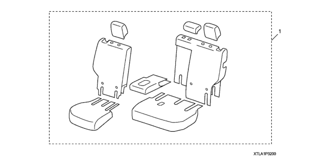 2018 Honda CR-V Seat Cover (Rear) Diagram