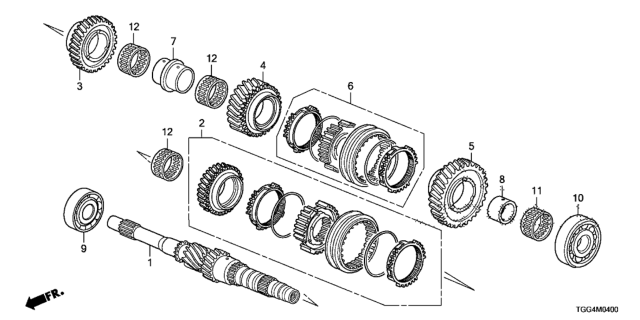 2019 Honda Civic MT Mainshaft Diagram