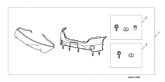 2008 Honda CR-V 5 Door EX-L (2WD) KA 5AT Nose Mask (Full) Diagram
