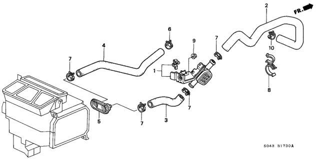 1997 Honda Civic Water Valve Diagram