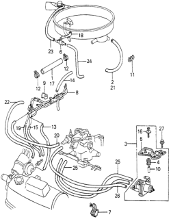 1981 Honda Civic Tube (3.5X105) (Yellow) Diagram for 91432-PA6-000