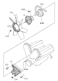 2002 Honda Passport 4 Door 4LX KA 5MT Fan - Fan Belt Diagram