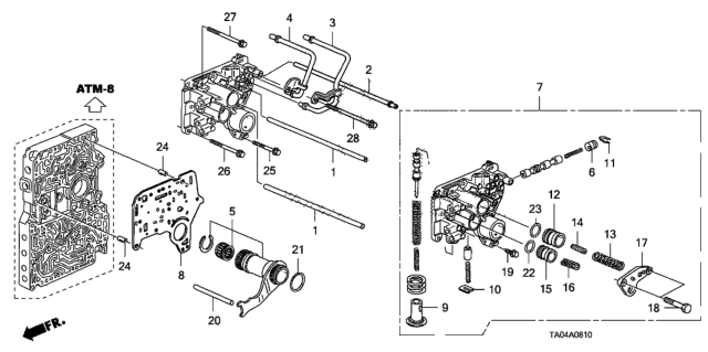 2010 Honda Accord Body Assy., Regulator Diagram for 27200-RZH-000
