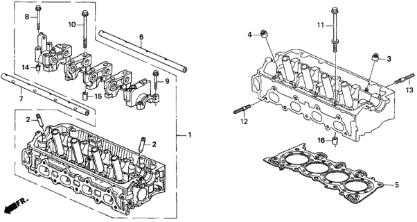 1997 Honda Del Sol Cylinder Head Diagram