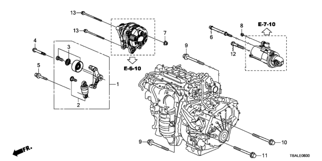 2020 Honda Civic Auto Tensioner Diagram