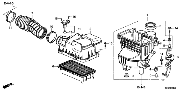 2019 Honda Civic Air Cleaner Diagram