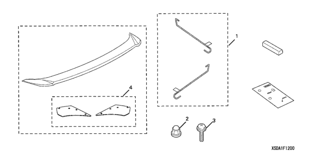 2006 Honda Accord 4 Door LX (V6) KA 5AT Wing Spoiler Diagram