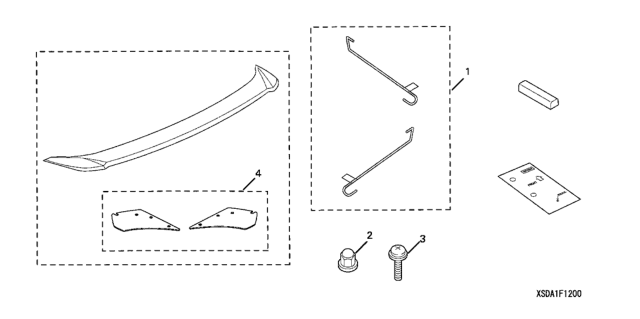 2006 Honda Accord Spoiler, Wing (Sapphire Blue Pearl) Diagram for 08F12-SDA-190