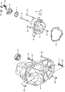 1982 Honda Civic Housing, Transmission Diagram for 21200-PB7-040